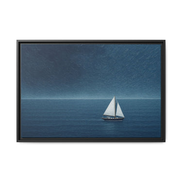 Sail Into Stillness Canvas Wall Art with Frame